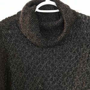 Grey cowl neck sweater dress